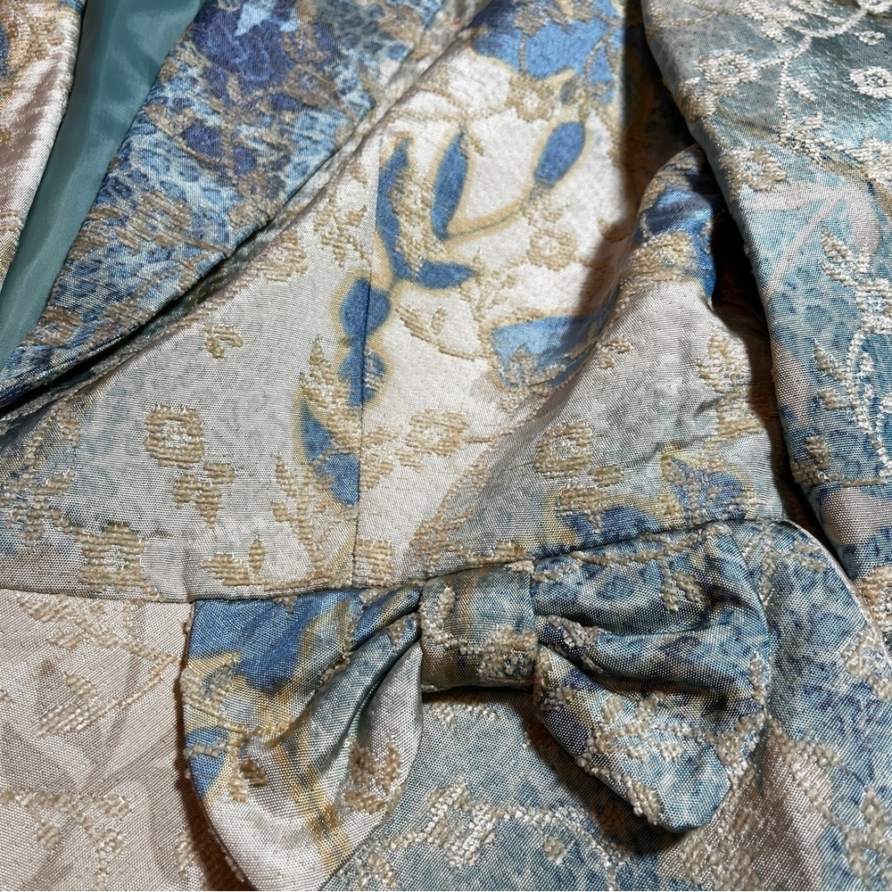 Nipon Boutique Floral Brocade Suit Jacket Coquette Size 10 Coastal Grandma - Picture 5 of 11